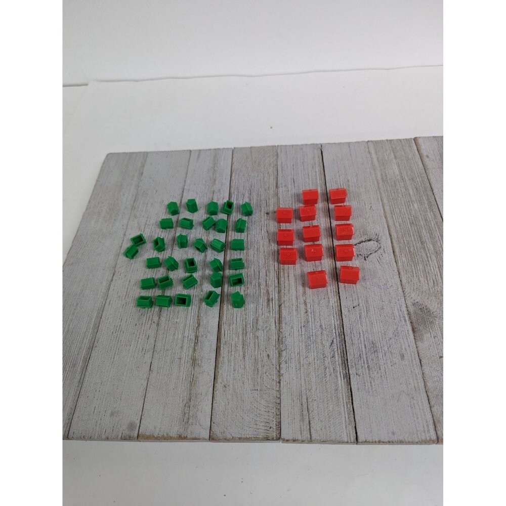 Vintage 2016 Monopoly Edition Game Replacement Motels Houses Buildings